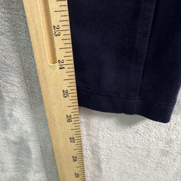 T by Talbots Leggings Womens Medium Petite Navy High Rise Side Pockets Athletic - Picture 9 of 11